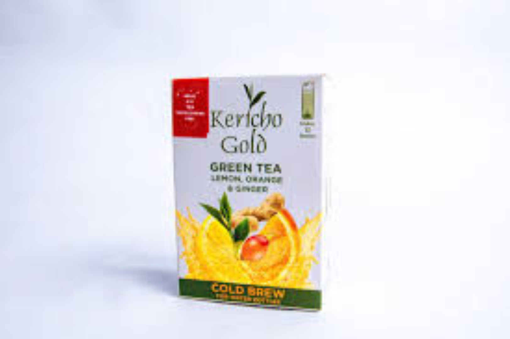 KERICHO GOLD GREEN TEA,LEMON,ORANGE & GINGER 12'S